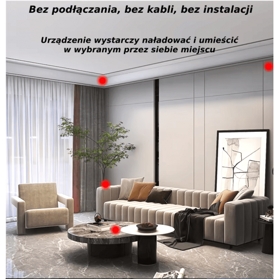 MINI MONITORING KAMERA SZPIEGOWSKA Wi-Fi, DETEKCJA RUCHU , TRYB DZIEŃ / NOC
