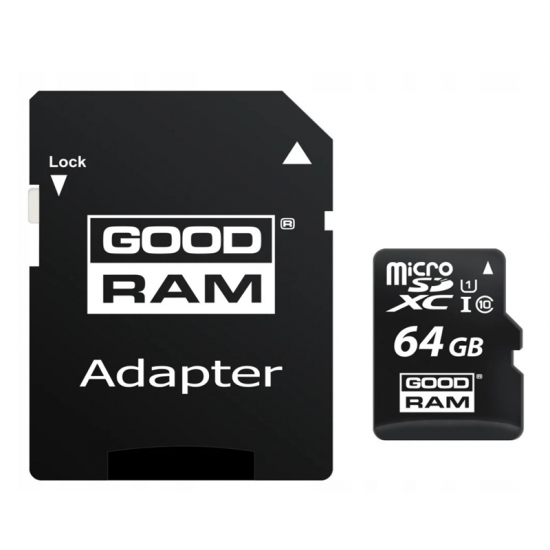 GOODRAM KARTA PAMIĘCI 64 GB MICRO SD HC CLASS 10 + ADAPTER