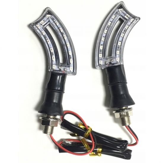 KIERUNKOWSKAZY MOTOCYKLOWE LED DO SKUTERA QUAD KIERUNKI MIGACZE