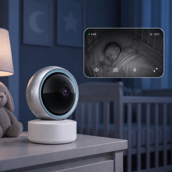 KAMERA WIFI OBROTOWA FULL HD 2MPX TUYA SMART DETEKCJA RUCHU VIDEO NIANIA
