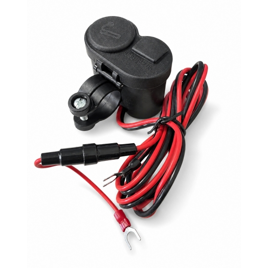 ŁADOWARKA MOTOCYKLOWA USB 12-24V do MOTORU SKUTERA QUAD GNIAZDO ZAPALNICZKI