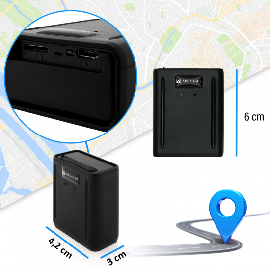 MINI LOKALIZATOR GPS - 40 dni CZUWANIA-  MOCNY MAGNES - ŚLEDZENIE -PODSŁUCH