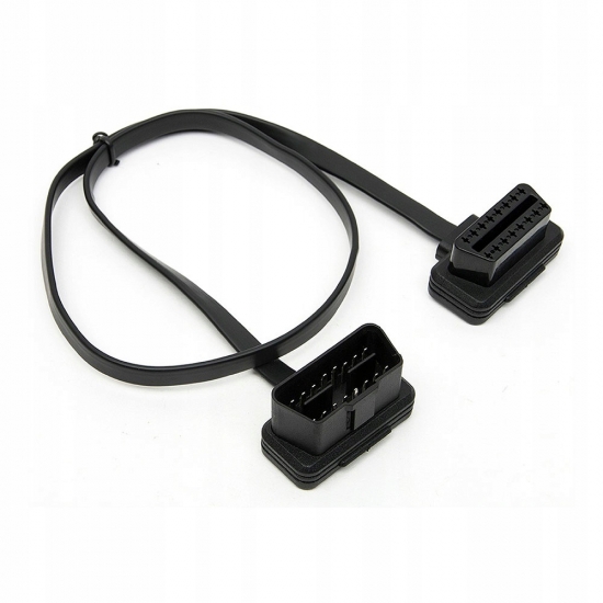 PRZEDŁUŻKA PRZEDŁUŻACZ ADAPTER PŁASKI KABEL 60cm OBD2 16PIN MĘSKI ŻEŃSKI HQ