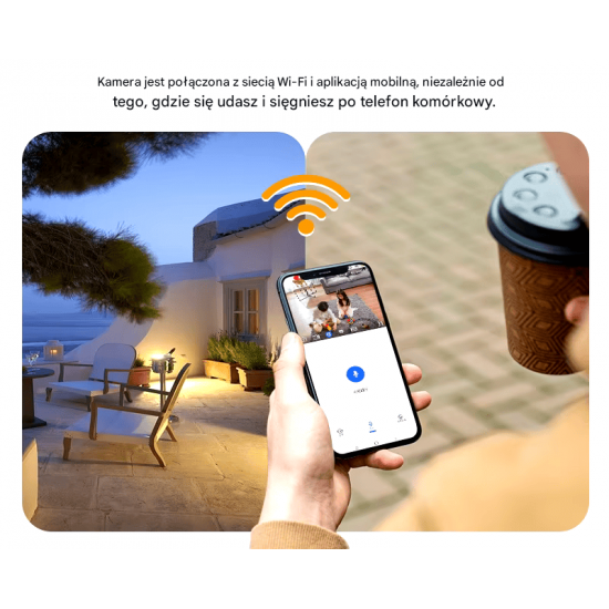 MINI MONITORING KAMERA SZPIEGOWSKA Wi-Fi, DETEKCJA RUCHU , TRYB DZIEŃ / NOC