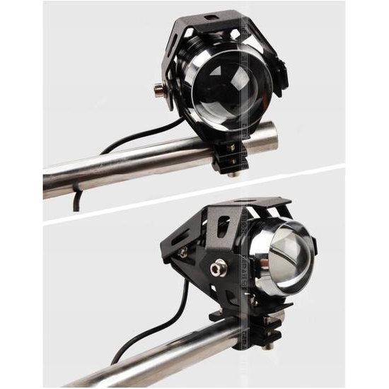 LAMPY REFLEKTORY HALOGENY MOTOCYKLOWE LED CRE U5 3000LM 2szt 3 tryby 12-80V