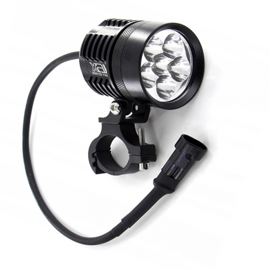SOLIDNY HALOGEN MOTOCYKLOWY LED CREE 60W 6000LM MOC ŚWIECENIA 12-24V 6000K