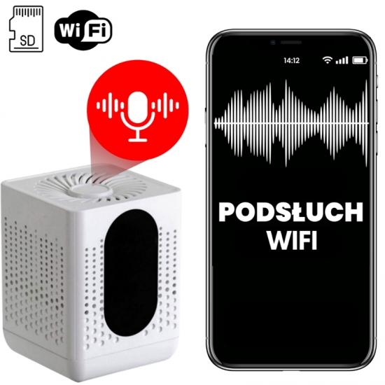 UKRYTY SZPIEGOWSKI DYKTAFON WIFI PODSŁUCH W ATRAPIE ODŚWIEŻACZA POWIETRZA