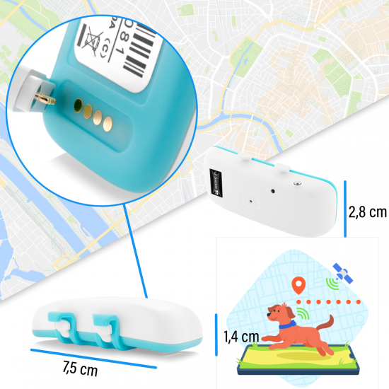 LOKALIZATOR GPS BEZ ABONAMENTU APLIKACJA ŚLEDZENIE PSA KOTA ZWIERZĄT GWA 2L